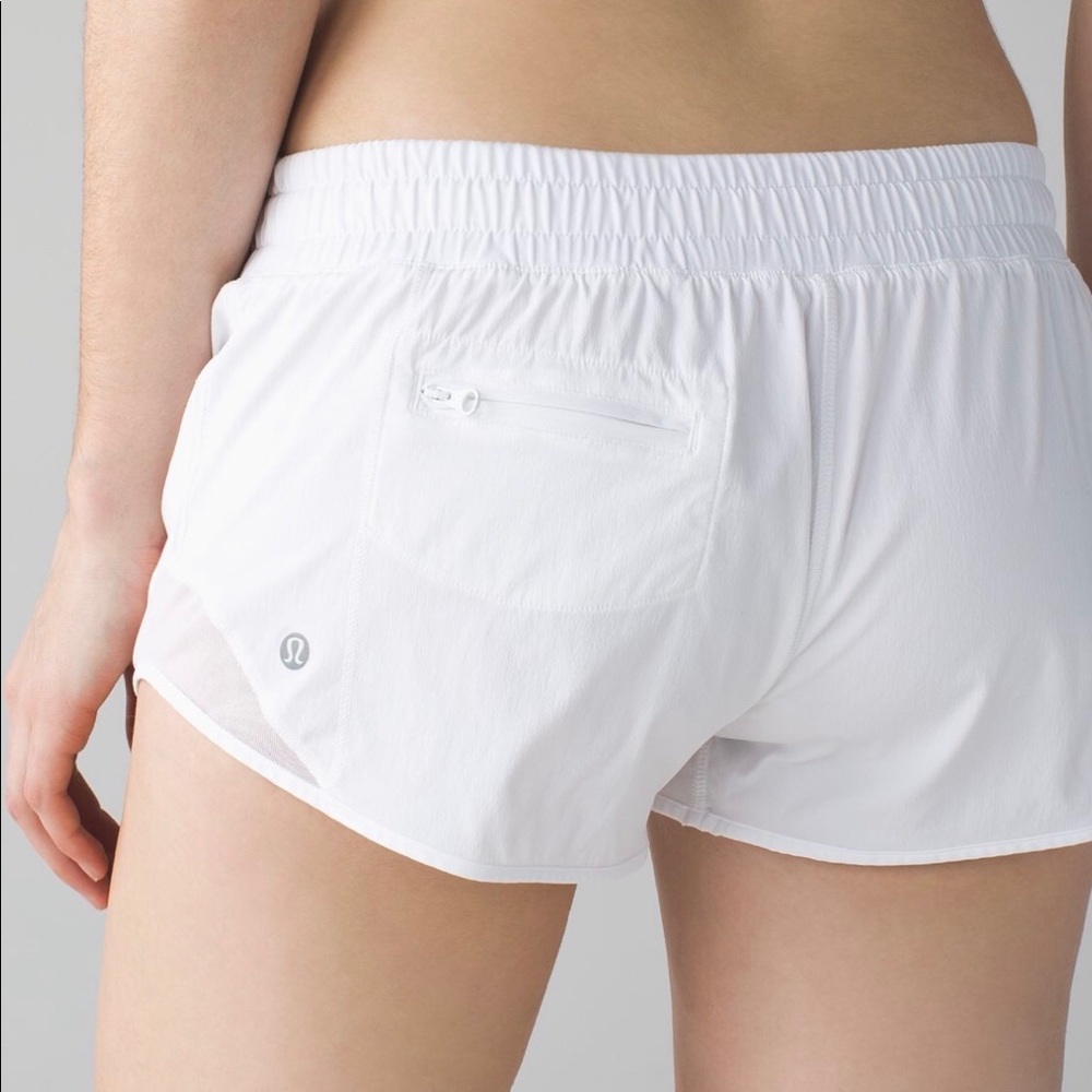 White Lululemon shorts